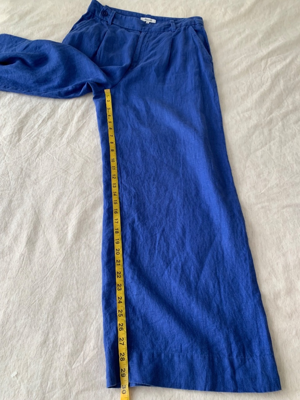 Madewell 100% Linen Wide Leg High Rise Trouser size 8 - Picture 8 of 10
